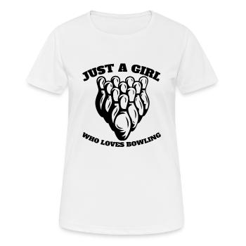 Bowling Bowling Club Bowling Bowling Club - Women's Breathable T-Shirt - white - Front - AI Model Female 172 dark (172cm)