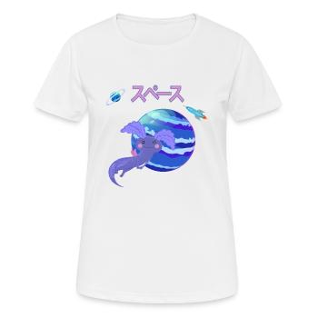 Weltall Axolotl - Frauen T-Shirt atmungsaktiv - Weiß - Vorne - AI Model Female 172 dark (172cm)