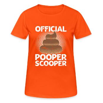 Official Pooper Scooper 23 - Frauen T-Shirt atmungsaktiv - Neonorange - Vorne - AI Model Female 172 dark (172cm)