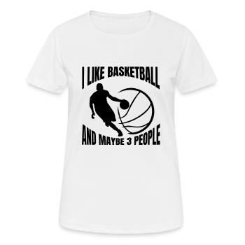 Basketballteam Basketball Basketballspieler - Frauen T-Shirt atmungsaktiv - Weiß - Vorne - AI Model Female 172 dark (172cm)