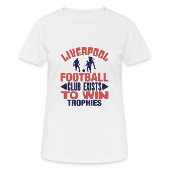 EXISTE POUR GAGNER DES TROPHÉES - T-shirt respirant Femme - blanc - Devant - AI Model Female 172 dark (172cm)