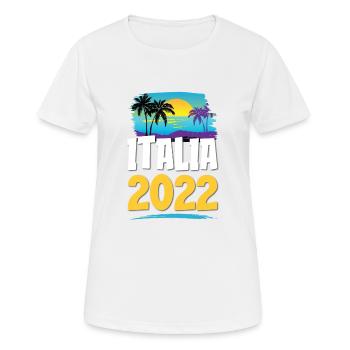 Italia 2023 - Frauen T-Shirt atmungsaktiv - Weiß - Vorne - AI Model Female 172 dark (172cm)
