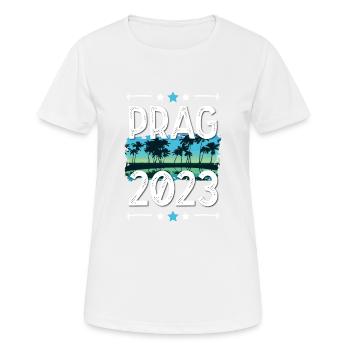 Prag 2023 - Frauen T-Shirt atmungsaktiv - Weiß - Vorne - AI Model Female 172 dark (172cm)