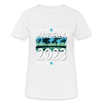 Marbella 2023 - Women's Breathable T-Shirt - white - Front - AI Model Female 172 dark (172cm)