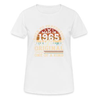 Geboren 1965 Vintage Geburtstag Retro Geschenk - Frauen T-Shirt atmungsaktiv - Weiß - Vorne - AI Model Female 172 dark (172cm)