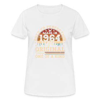 Né en 1964 Vintage Anniversaire Retro Cadeau - T-shirt respirant Femme - blanc - Devant - AI Model Female 172 dark (172cm)