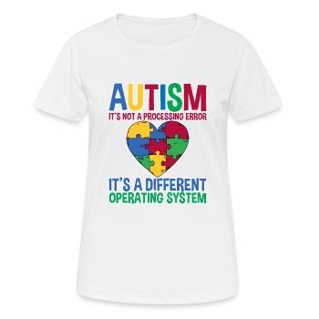 Autism, It's A Different Operating System 2 - Women's Breathable T-Shirt - white - Front - AI Model Female 172 dark (172cm)