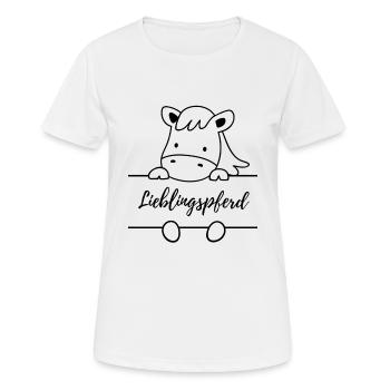 Lieblingspferd - Frauen T-Shirt atmungsaktiv - Weiß - Vorne - AI Model Female 172 dark (172cm)