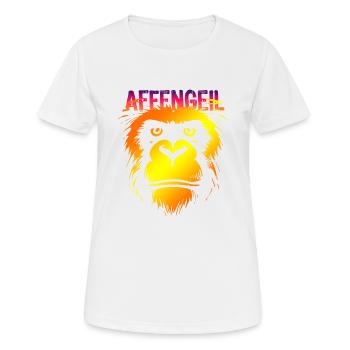 Fastnacht - Karneval - Kostüm - Spruch - Affe - Frauen T-Shirt atmungsaktiv - Weiß - Vorne - AI Model Female 172 dark (172cm)