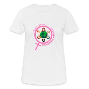 Equaity for All - International Women's Day - Women's Breathable T-Shirt - white - Front - AI Model Female 172 dark (172cm)