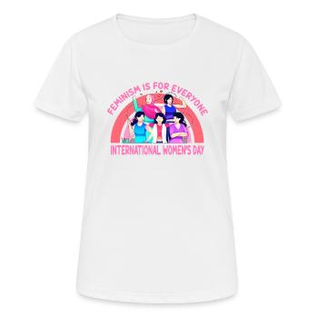 Feminism for Everyone: International Women's Day - Women's Breathable T-Shirt - white - Front - AI Model Female 172 dark (172cm)