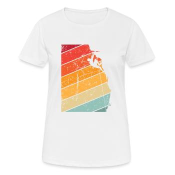Bouldering Mountaineering Free Climbing Climbing - Women's Breathable T-Shirt - white - Front - AI Model Female 172 dark (172cm)