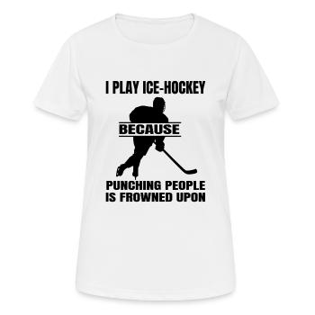 Eishockeyspieler Hockeyfan Eishockey Eishockeyteam - Frauen T-Shirt atmungsaktiv - Weiß - Vorne - AI Model Female 172 dark (172cm)