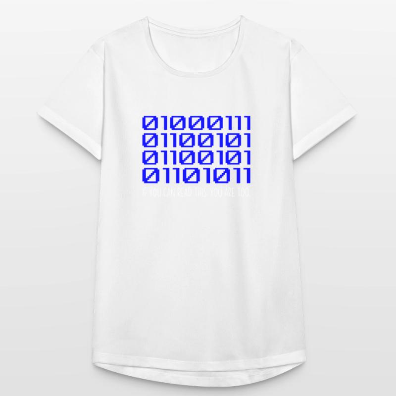 Funny Coder Binary Code Programmer Développeur T-shirt respirant Femme