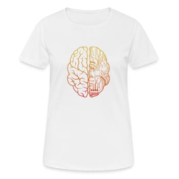 Programmeur HTML - Développeur Programmation Brain Cool - T-shirt respirant Femme - blanc - Devant - AI Model Female 172 dark (172cm)