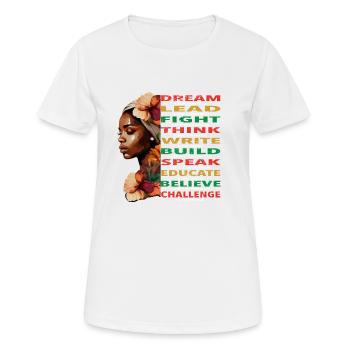 BLM African Pride Juneteenth and Black History Mon - Women's Breathable T-Shirt - white - Front - AI Model Female 172 dark (172cm)