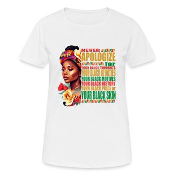 BLM African Pride to Commemorate Black History Mon - Women's Breathable T-Shirt - white - Front - AI Model Female 172 dark (172cm)