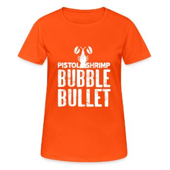 Pistol Shrimp Bubble Bullet Vintage Collector - Women's Breathable T-Shirt - neon orange - Front - AI Model Female 172 dark (172cm)