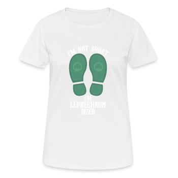 Je ne suis pas petit je suis de la taille d’un lutin - T-shirt respirant Femme - blanc - Devant - AI Model Female 172 dark (172cm)