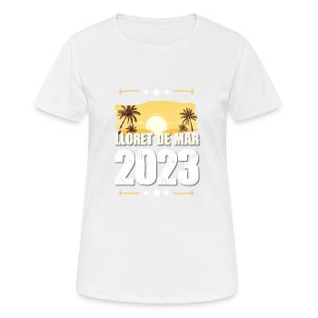 lloret de mar 2023 - Women's Breathable T-Shirt - white - Front - AI Model Female 172 dark (172cm)