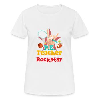 École d’éducation physique éducative de l’enseignement de l’éducation physique de l’éducation physique de l - T-shirt respirant Femme - blanc - Devant - AI Model Female 172 dark (172cm)