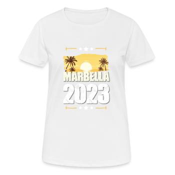 Marbella 2023 - Women's Breathable T-Shirt - white - Front - AI Model Female 172 dark (172cm)