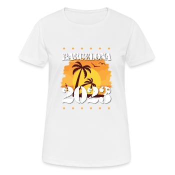 Barcelona 2023 - Frauen T-Shirt atmungsaktiv - Weiß - Vorne - AI Model Female 172 dark (172cm)