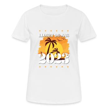 Lloret De Mar 2023 - Frauen T-Shirt atmungsaktiv - Weiß - Vorne - AI Model Female 172 dark (172cm)