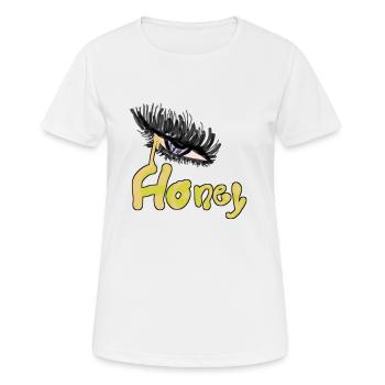 Honigs Auge - Frauen T-Shirt atmungsaktiv - Weiß - Vorne - AI Model Female 172 dark (172cm)