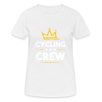 Cycling Crew - Frauen T-Shirt atmungsaktiv - Weiß - Vorne - AI Model Female 172 dark (172cm)