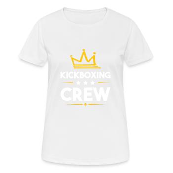 Équipe de kickboxing - T-shirt respirant Femme - blanc - Devant - AI Model Female 172 dark (172cm)