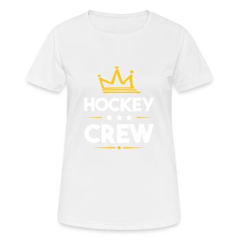 Équipe de hockey - T-shirt respirant Femme - blanc - Devant - AI Model Female 172 dark (172cm)