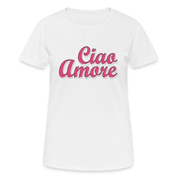 Ciao Amore - Women's Breathable T-Shirt - white - Front - AI Model Female 172 dark (172cm)