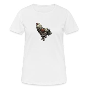 Brahma Hühner I Chicken Geflügel Motiv für - Frauen T-Shirt atmungsaktiv - Weiß - Vorne - AI Model Female 172 dark (172cm)