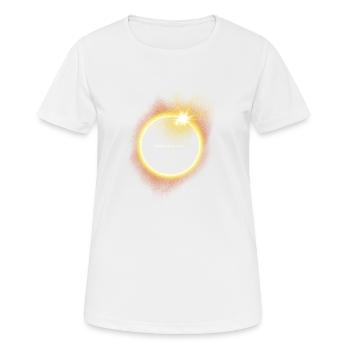 Totale Sonnenfinsternis - Montag, 8. April 2024 - Frauen T-Shirt atmungsaktiv - Weiß - Vorne - AI Model Female 172 dark (172cm)