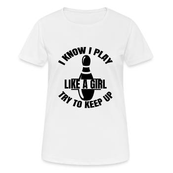 Bowling Bowling Bowling Club Bowling Club - T-shirt respirant Femme - blanc - Devant - AI Model Female 172 dark (172cm)