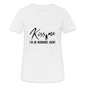 Agent d’assurance Évaluateur Courtier d’assurance - T-shirt respirant Femme - blanc - Devant - AI Model Female 172 dark (172cm)