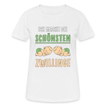 MACHE DIE SCHÖNSTEN ZWILLINGE - Frauen T-Shirt atmungsaktiv - Weiß - Vorne - AI Model Female 172 dark (172cm)