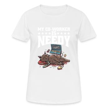My Co-worker Is Needy 7 - Women's Breathable T-Shirt - white - Front - AI Model Female 172 dark (172cm)