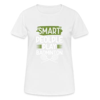 badminton sport - Frauen T-Shirt atmungsaktiv - Weiß - Vorne - AI Model Female 172 dark (172cm)