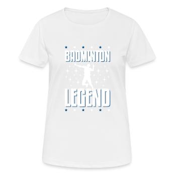 Bedminton Legend - Women's Breathable T-Shirt - white - Front - AI Model Female 172 dark (172cm)