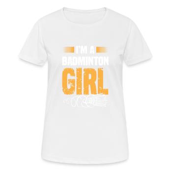 Badminton Filles - T-shirt respirant Femme - blanc - Devant - AI Model Female 172 dark (172cm)