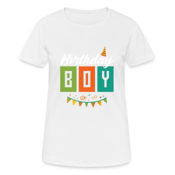 Geburtstags Junge - Frauen T-Shirt atmungsaktiv - Weiß - Vorne - AI Model Female 172 dark (172cm)
