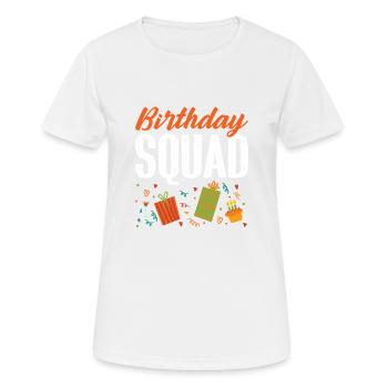 Équipe d’anniversaire - T-shirt respirant Femme - blanc - Devant - AI Model Female 172 dark (172cm)