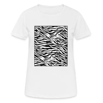 Zebra Stripes - Tiger Pattern - Vacances en Afrique - T-shirt respirant Femme - blanc - Devant - AI Model Female 172 dark (172cm)
