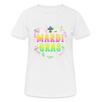 Mardi Gras Lustiges Party Kostüm Das ist mein Mardi - Frauen T-Shirt atmungsaktiv - Weiß - Vorne - AI Model Female 172 dark (172cm)