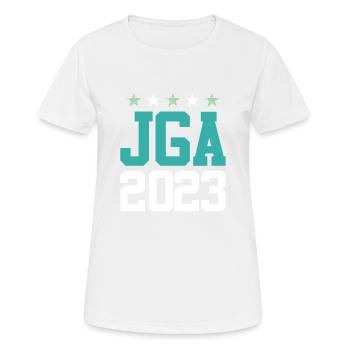 Jga 2023 Junggesellenabschied - Frauen T-Shirt atmungsaktiv - Weiß - Vorne - AI Model Female 172 dark (172cm)