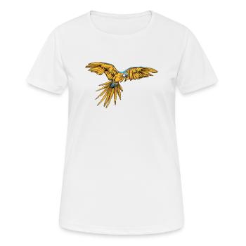 Ara Perroquet I Amérique du Sud Oiseau exotique pour - T-shirt respirant Femme - blanc - Devant - AI Model Female 172 dark (172cm)