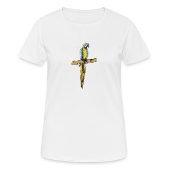 Ara Perroquet I Amérique du Sud Oiseau exotique pour - T-shirt respirant Femme - blanc - Devant - AI Model Female 172 dark (172cm)