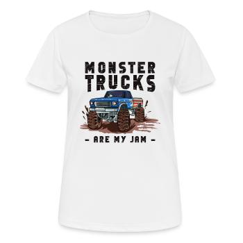 Monster Trucks Are My Jam Monster Truck Show - Frauen T-Shirt atmungsaktiv - Weiß - Vorne - AI Model Female 172 dark (172cm)